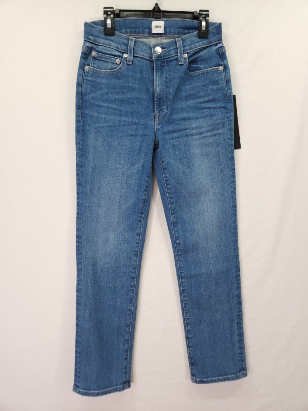 EDWIN Jeans Size 26x26 (Tag24) High Waist Straight Ankle Medium Wash Blue Denim